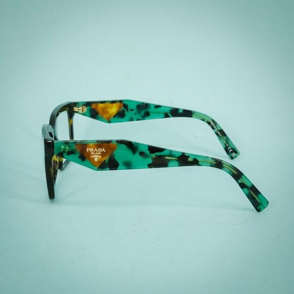Prada PR10YV Pillow Eyeglasses Glasses 2AU1O1-Tortoise Green Brown Frames - Picture 2 of 6